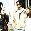 1975: Actors Tim Curry, Barry Bostwick and Susan Sarandon in scene from movie "The Rocky Horror Picture Show" directed by Jim Sharman.