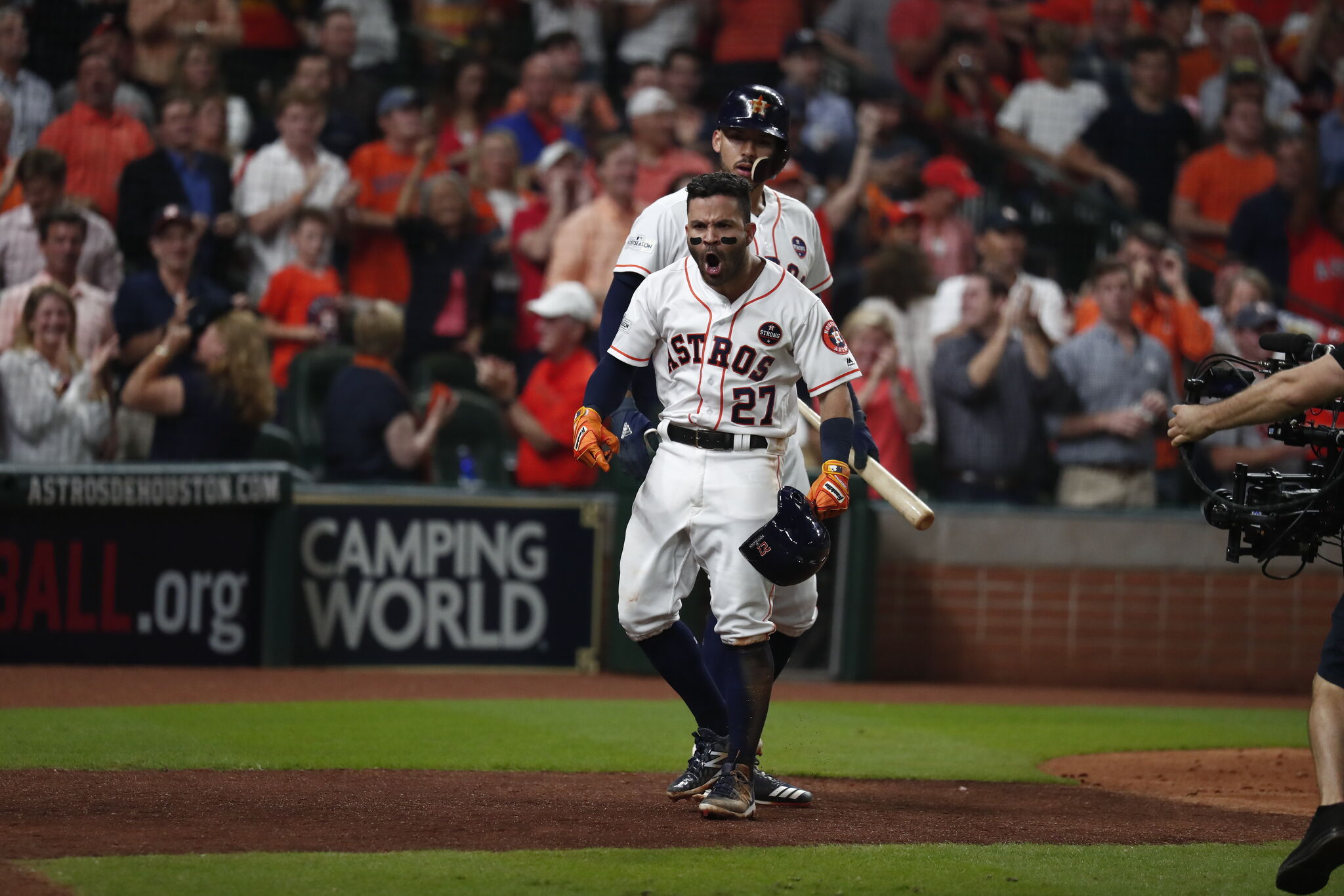 Premium AI Image  Swinging for the Stros Vibrant Houston Astros