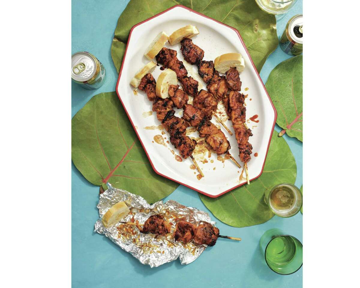 Pinchos with guava barbecue sauce, a recipe from Illyana Maisonet's new book, 