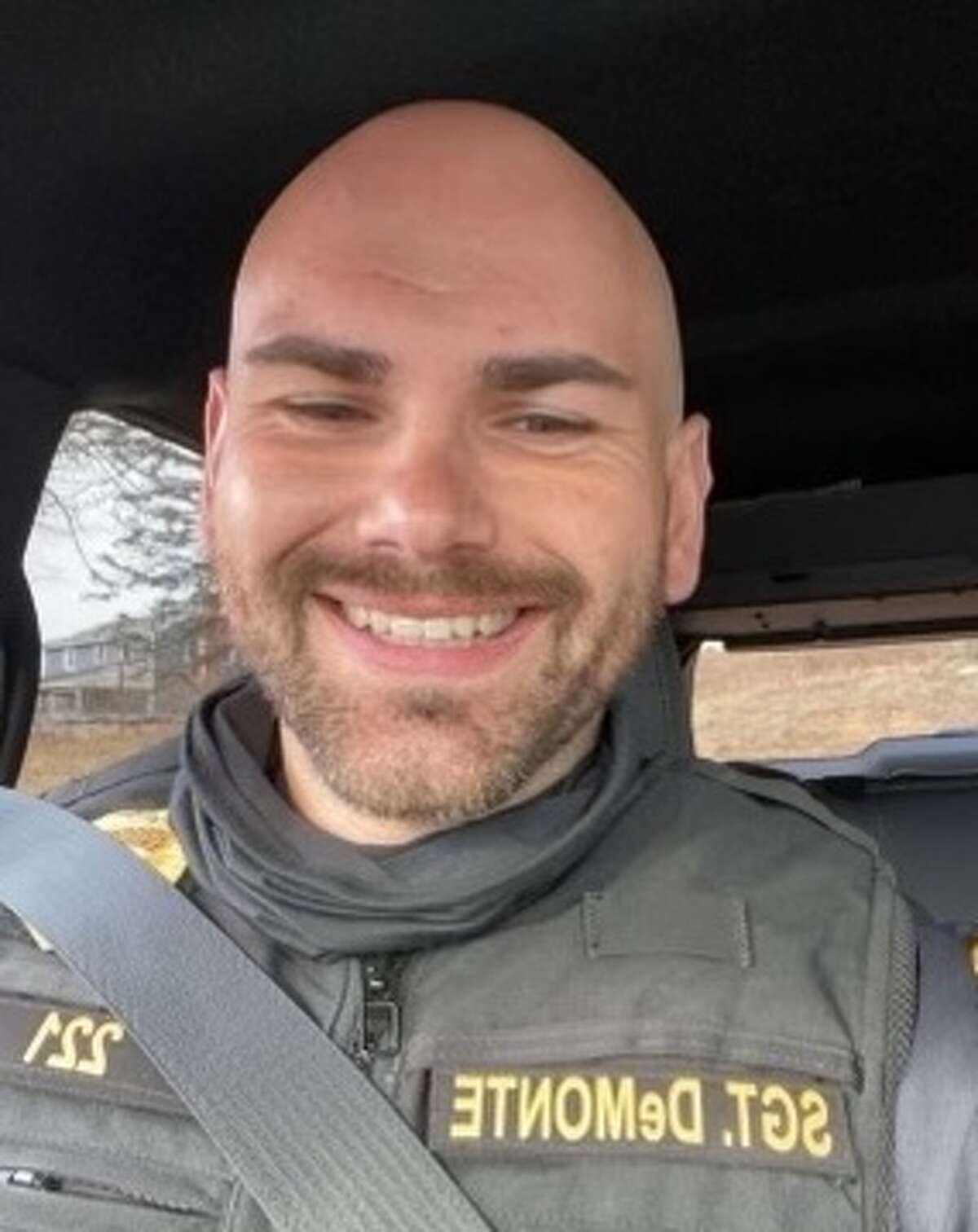 Bristol police Lt. Dustin DeMonte was killed in October while responding to a domestic dispute on Redstone Hill Road. He was promoted posthumously from sergeant to lieutenant.