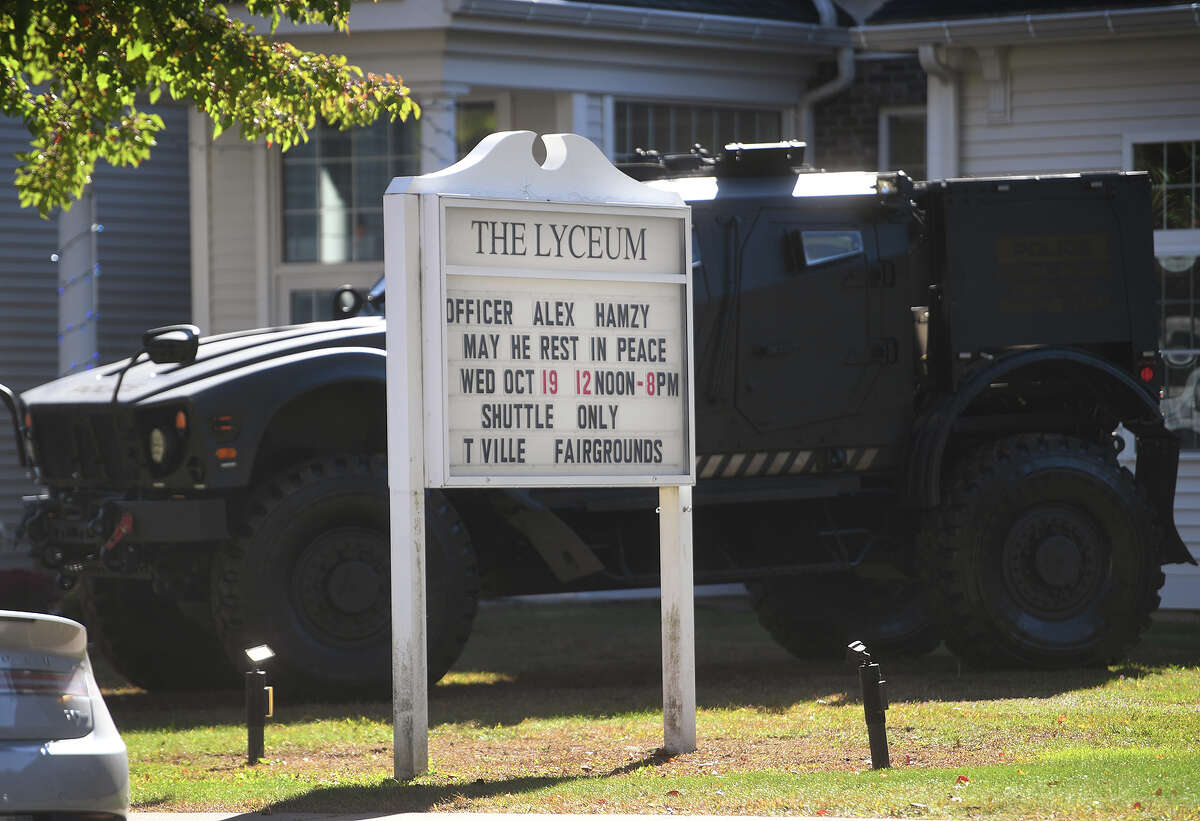 Mourners gather in Terryville for slain Bristol police officer