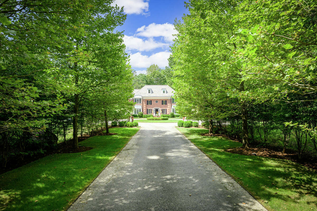 The home on 265 Dans Highway in New Canaan, Conn. was inspired by the design of 20th century architect David Adler.