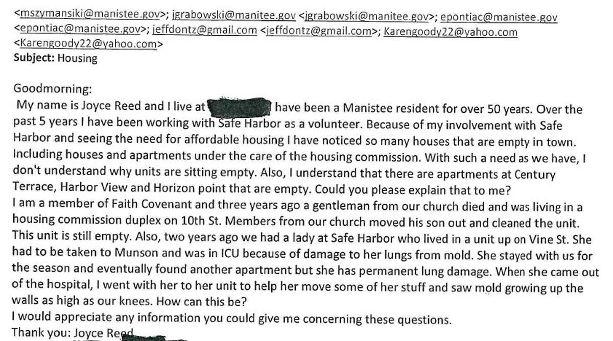 What documents reveal about Manistee's Century Terrace complaints
