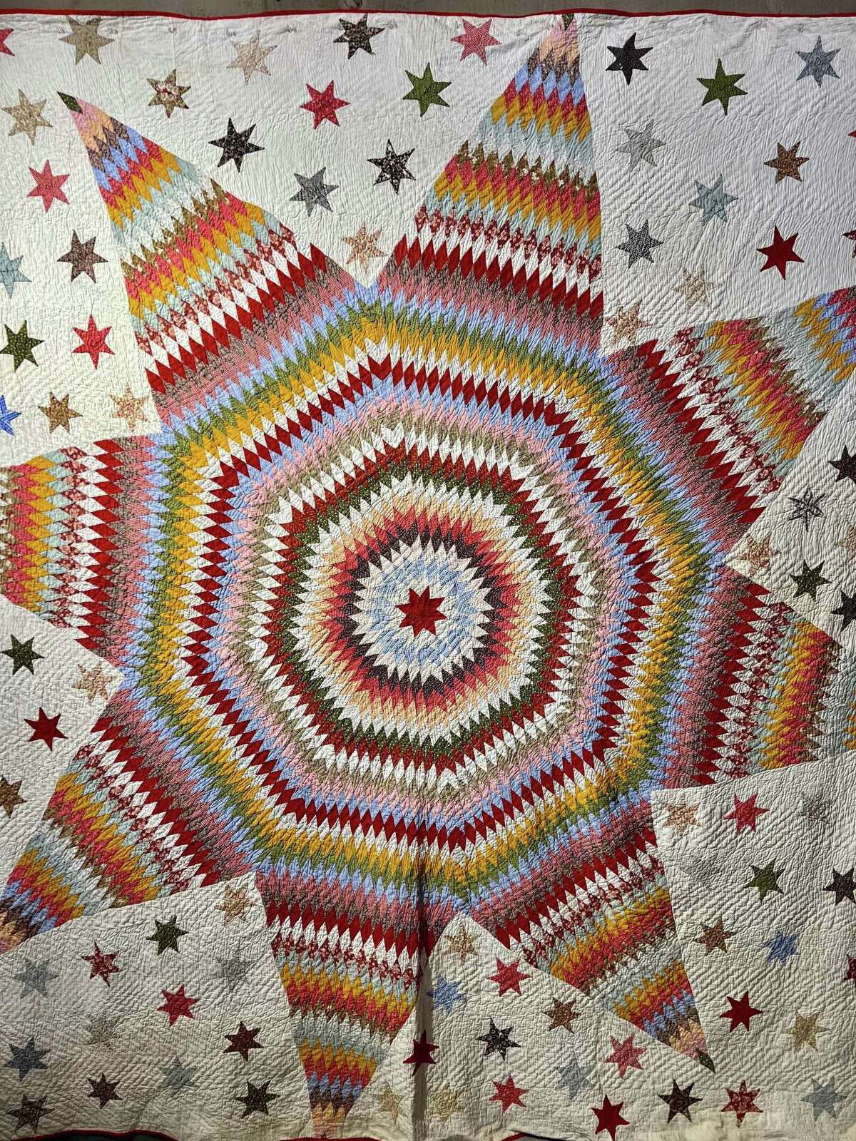 This large quilt from the late 1800s to early 1900s is part of the inventory at MC Antiques, a vendor at The Compound during Texas Antiques Week in the Round Top area.