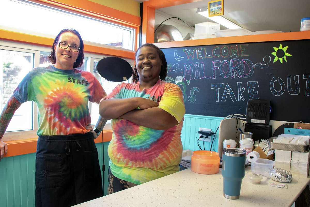 Daniele Waterhouse-Wallenta (left), Head Chef Brandi Marshall and their third business partner Kali Williamson-Marshall (not pictured) recently opened B's Twisted Eats Express, a take-out-only eatery in Milford's downtown area.