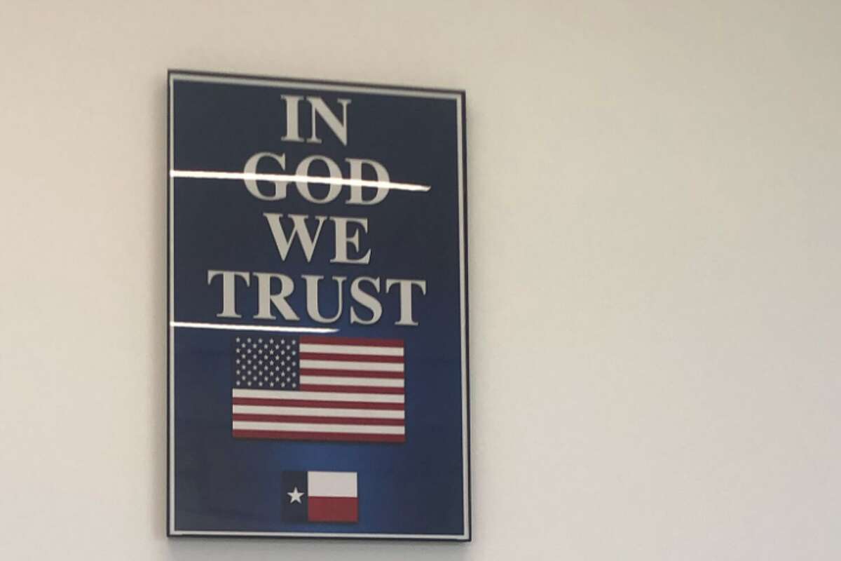 Story photo for Katy ISD is displaying 'In God We Trust' signs from a far-right company.