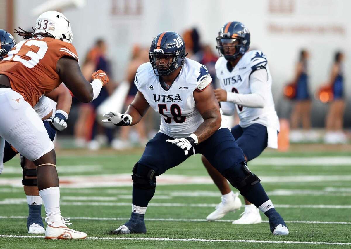 Terrell Haynes (58) had a scare against Western Kentucky but didn’t join a UTSA injury list that has been lengthy, especially along the offensive line.