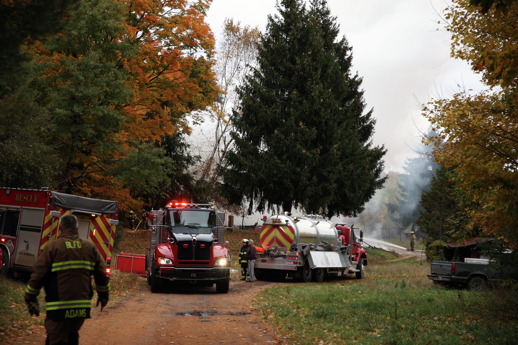Ammunition reported in house on fire in Manistee County