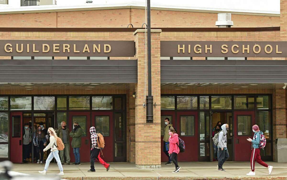 Guilderland High students walk out, citing racism