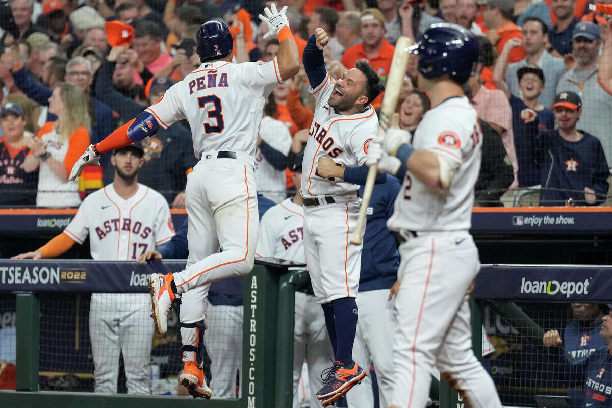 Story photo for Smith: Astros deliver opening statement in Game 1 win. The AL runs through Houston.