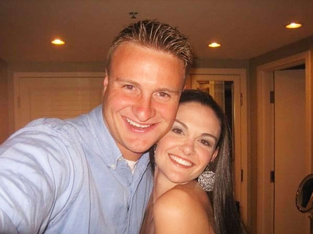 Brandon and his wife Heather during happier days. The Marine, often called a big teddy bear, was killed on June 6, 2010 in Afghanistan.