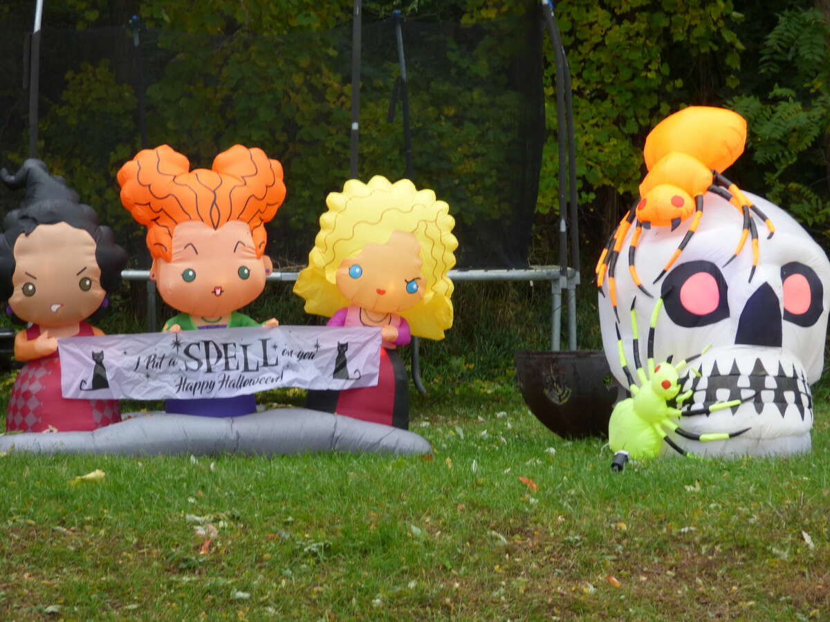 Manistee County residents are getting ready for Oct. 31 with displays such as this one near Filer Township.