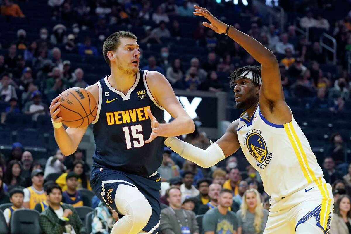Nikola Jokic and the Nuggets meet Kevon Looney and the Warriors at Chase Center at 7 p.m. Friday (NBCSBA, ESPN/95.7).
