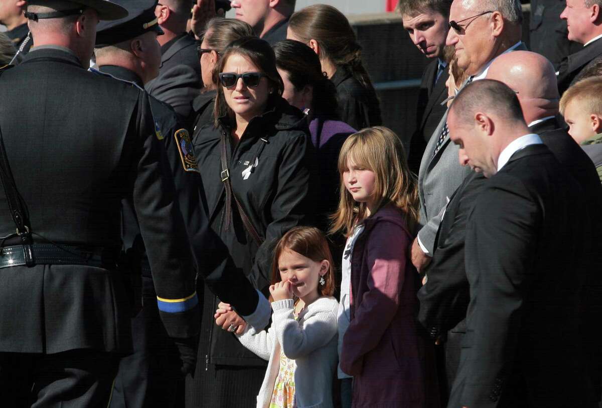 Flyover marks end of Bristol police funeral in East Hartford