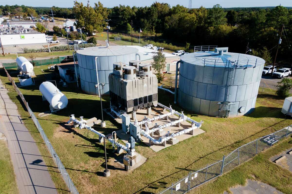 One of three water and sewer system plants the city of Willis plans to rebuild is seen, Friday, Oct. 21, 2022, in Willis. City officials plan to spend $1.7 million in federal money for the infrastructure project to offset the city’s increasing population.