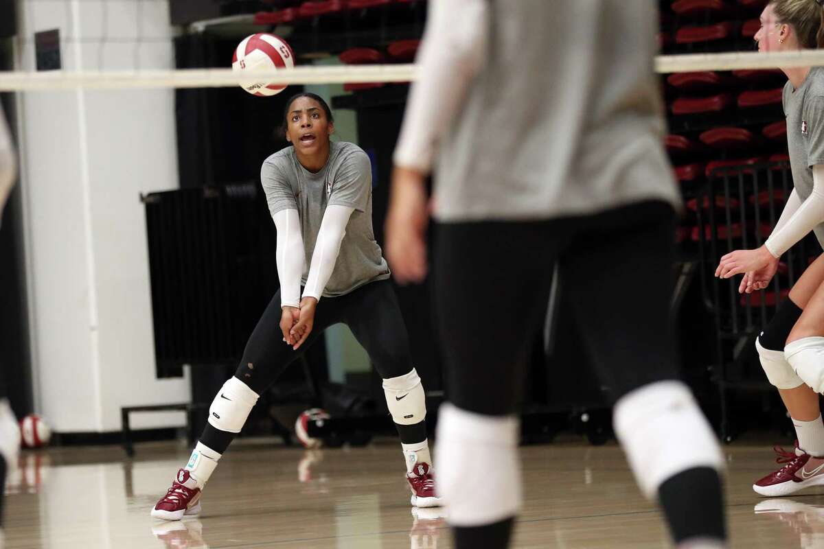 Kami Miner during Stanford Women’s Volleyball practice in Stanford, Calif., on Monday, August 22, 2022.