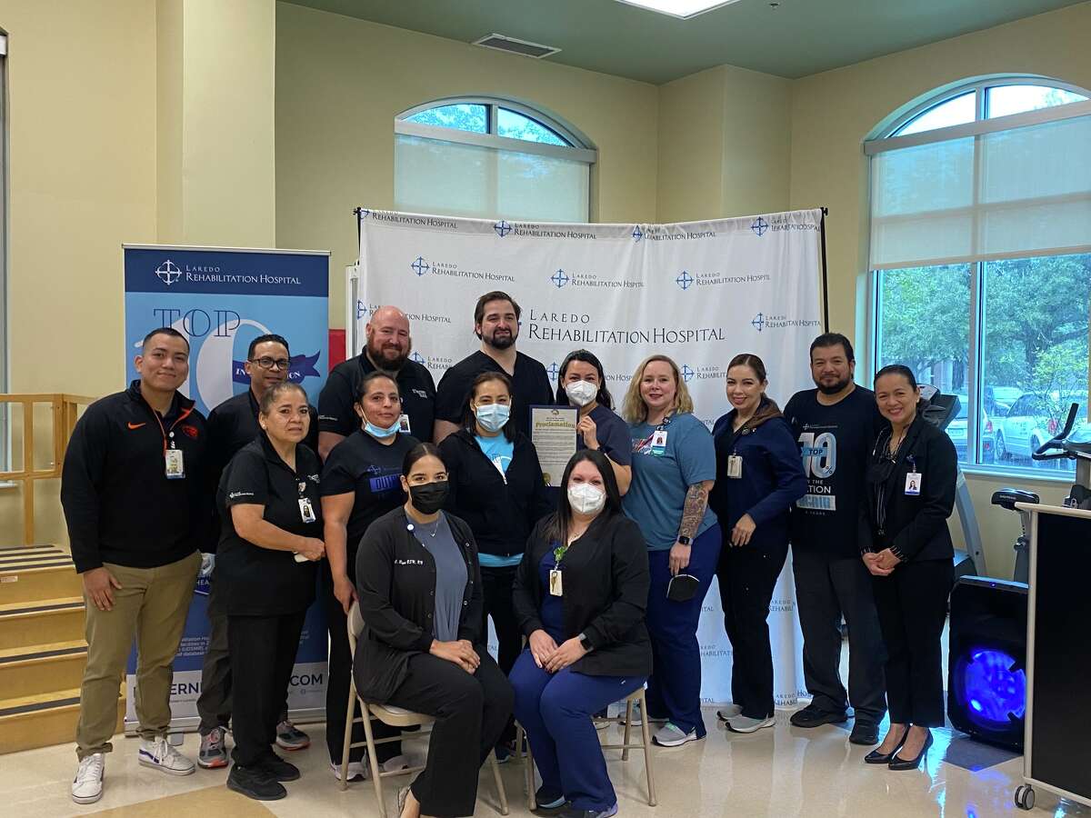 Laredo Mayor Pete Saenz visited the Laredo Rehabilitation Hospital for a proclamation celebrating National Physical Therapy Month.