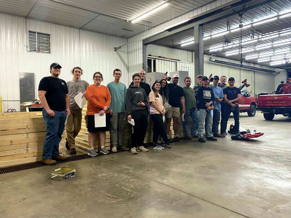 Preparations for this year's Haunted Fire Station are underway with help from the American Welders Society, Student Chapter from Ferris State University. The Haunted Fire Station opens on Friday, with the Open House on Halloween.
