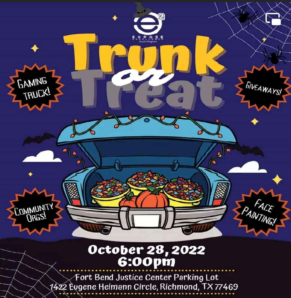 The Fort Bend County Sheriff's Office Trunk-or-Treat had been rescheduled for Friday, Oct. 28. 