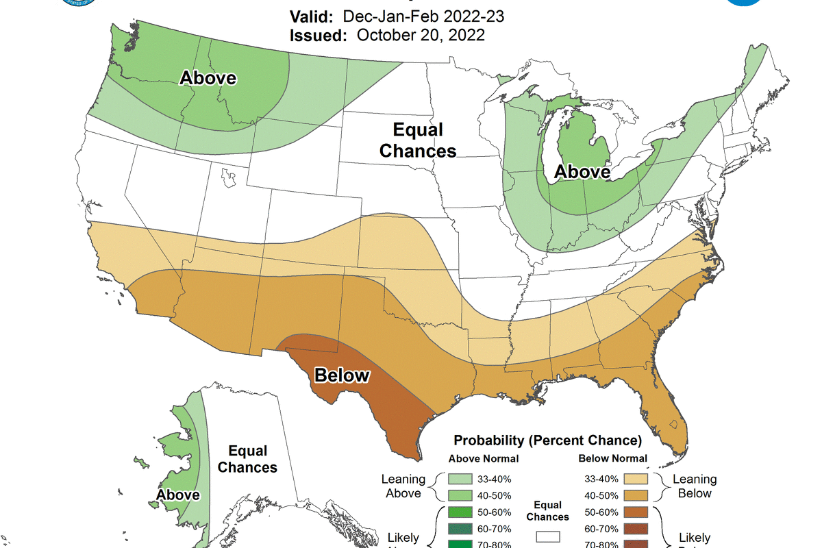 2022 Illinois winter forecast NOAA releases weather predictions