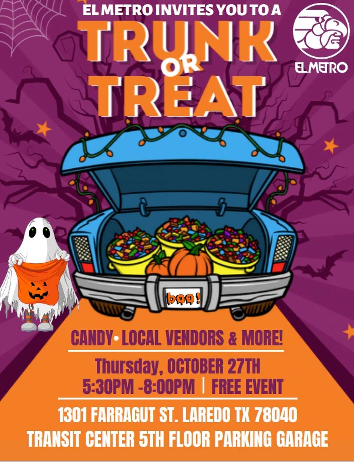 El Metro will host a Trunk or Treat event from 5:30-8 p.m. on Thursday, Oct. 27 at 1301 Farragut St.