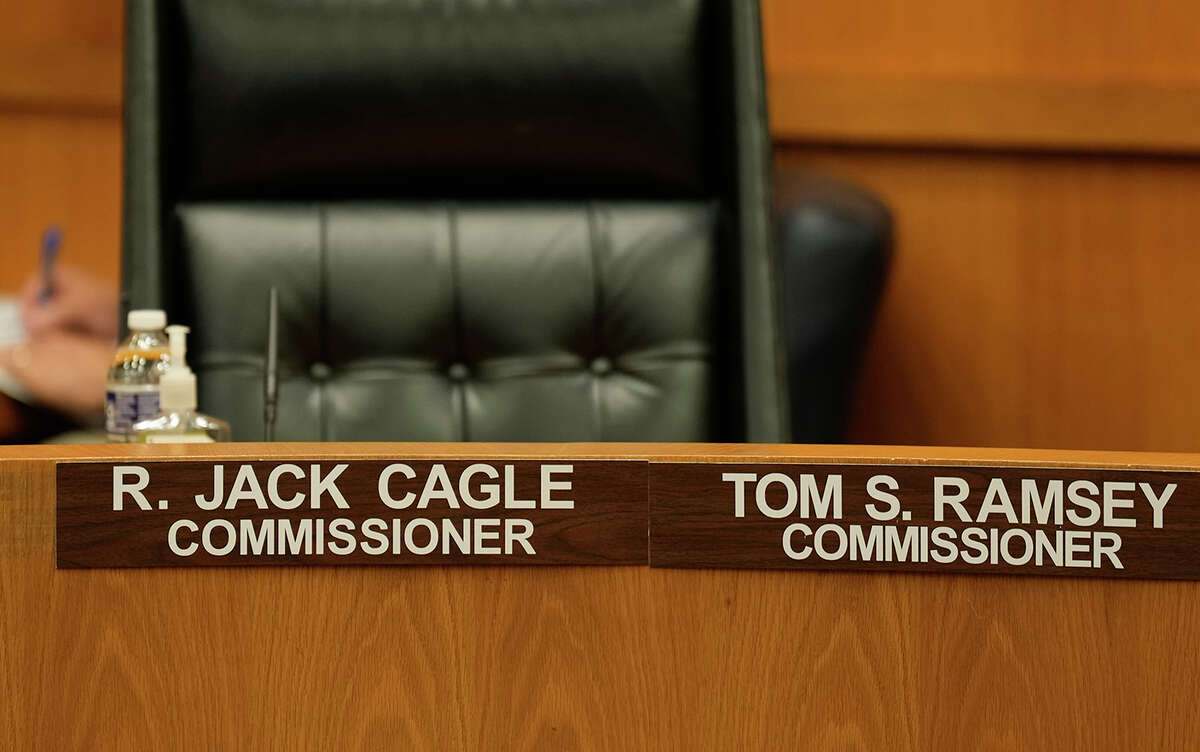 Harris County Commissioners Court in session with Commissioners Jack Cagle and Tom Ramsey absent, Tuesday, Oct. 25, 2022, in Houston.