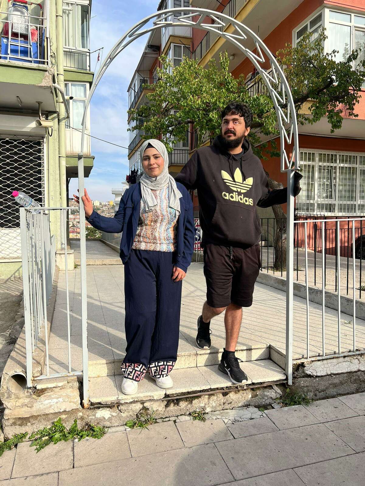 Saleh Khalaf, 28, and Fatima Al-Adhmawee, 23, have been married since 2017 — and are trying to close the distance between them.  Khalaf lives in Oakland and has experienced extreme delays while trying to get his wife, who lives in Iraq, a visa.  They're now stuck in limbo in Turkey, waiting for an overdue response from the US