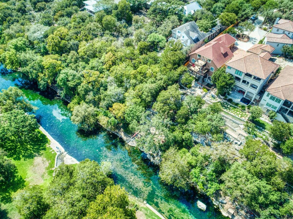 This $4 million New Braunfels property sits next to the Comal River.