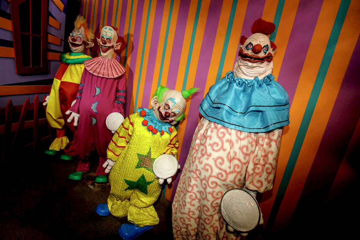 The "Killer Klowns From Outer Space" house is seen during Halloween Horror Nights at Universal Studios Hollywood.