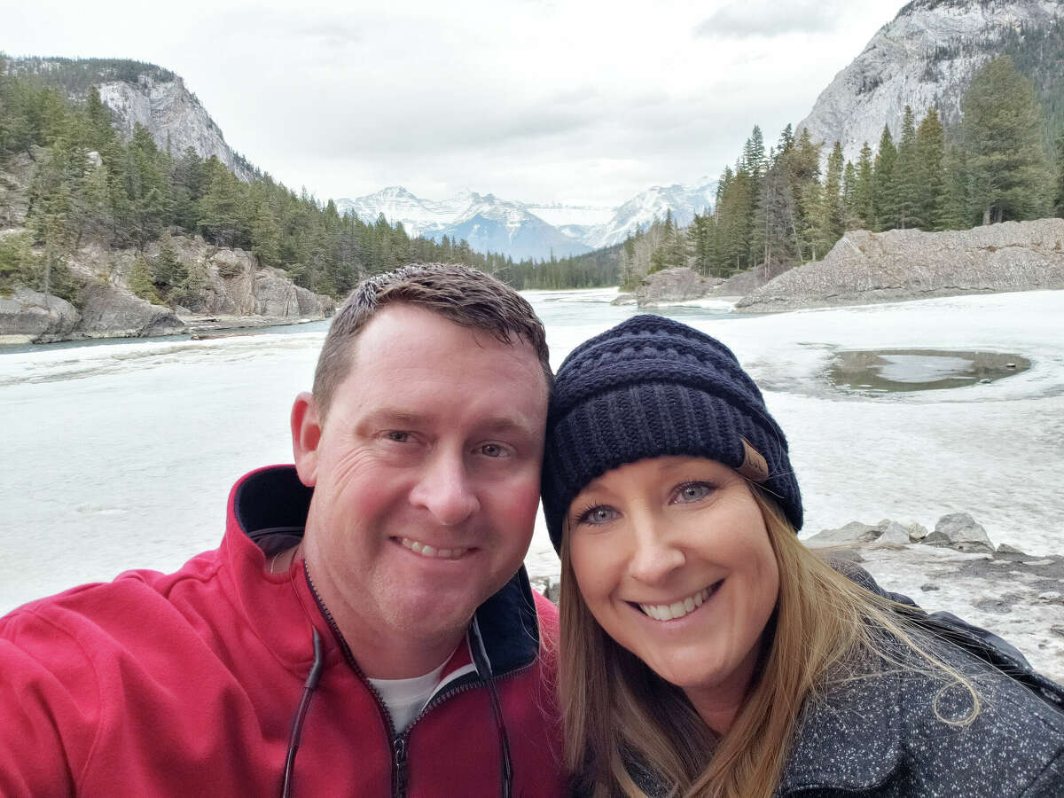 Phillip and Courtney Chapman on an anniversary trip to Banff, Canada. Chapman is seeking the At-Large Position 6 on the Crosby ISD school board.