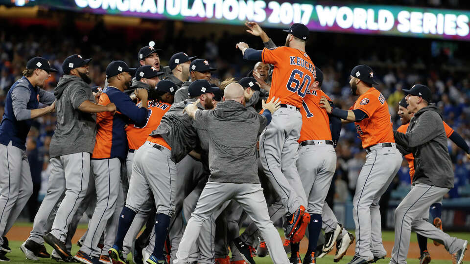 during Game 7 of the World Series at Dodger Stadium on Wednesday, Nov. 1, 2017, in Los Angeles. ( Karen Warren / Houston Chronicle )