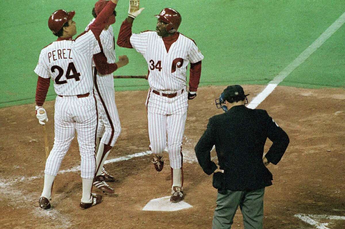 Before Game 1 of the 1983 World Series, Phillies star Gary Matthews (34) saw a lot of Black talent. No American-born Black players are projected to be on World Series rosters this week.