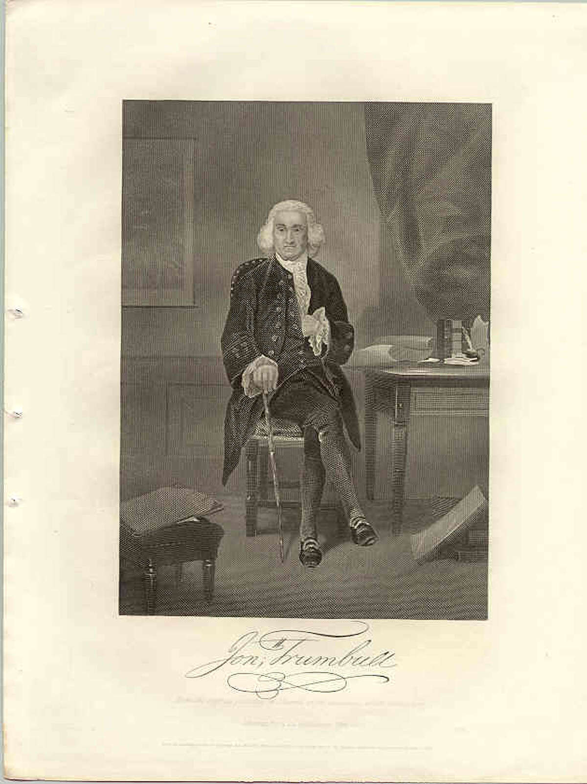 A portrait of  Revolutionary War Governor Jonathan Trumbull