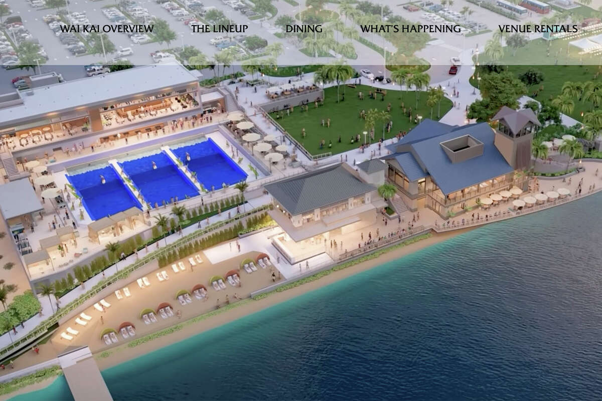 Wai Kai, a surfing destination with the world's largest wave pool, is slated to open in February 2023 and worries islanders as it would be filled with potable water.