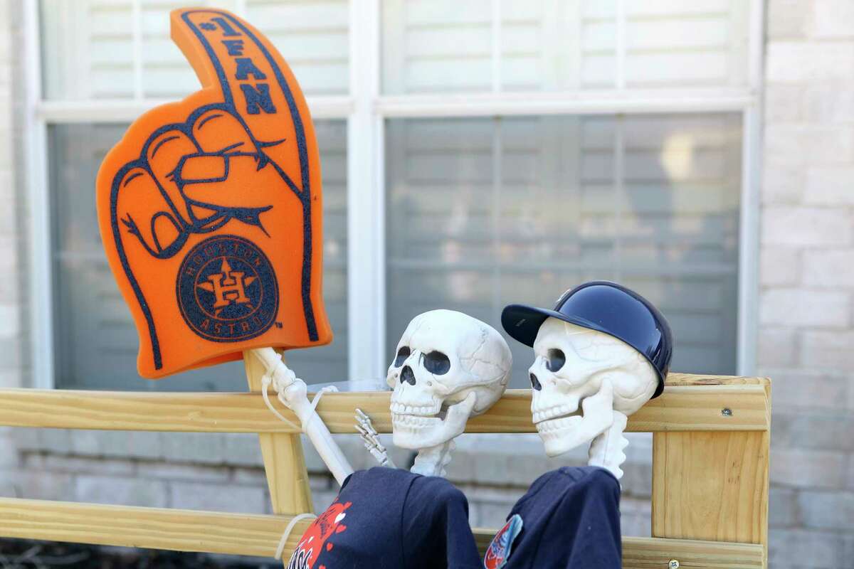 Halloween home run! Check out this Astros skeleton display