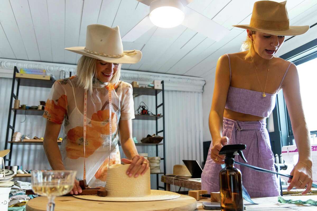 Hat maker Teressa Foglia returns to  Round Top for her fifth season. She brought 700 hats to setup a pop-up shop at Hotel Bebe across from Marburger Farms.