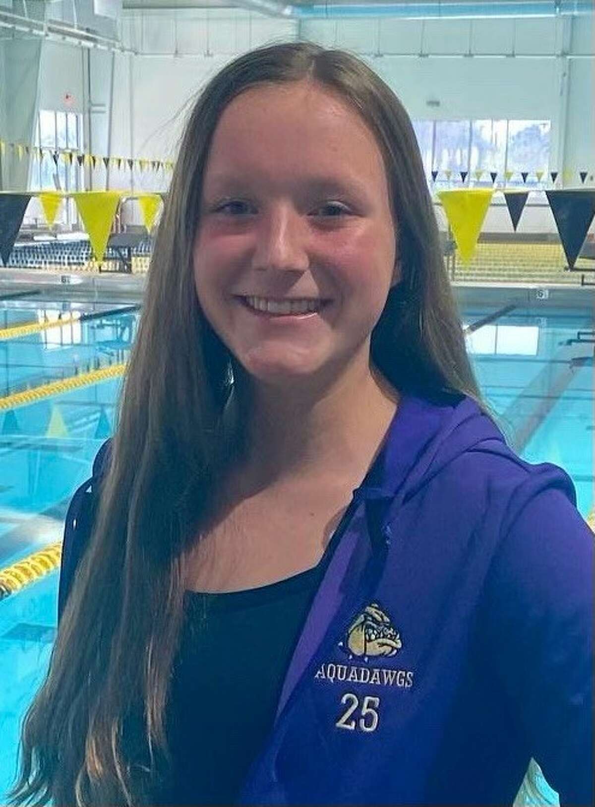 Midland High freshman swimmer Hannah Krueger