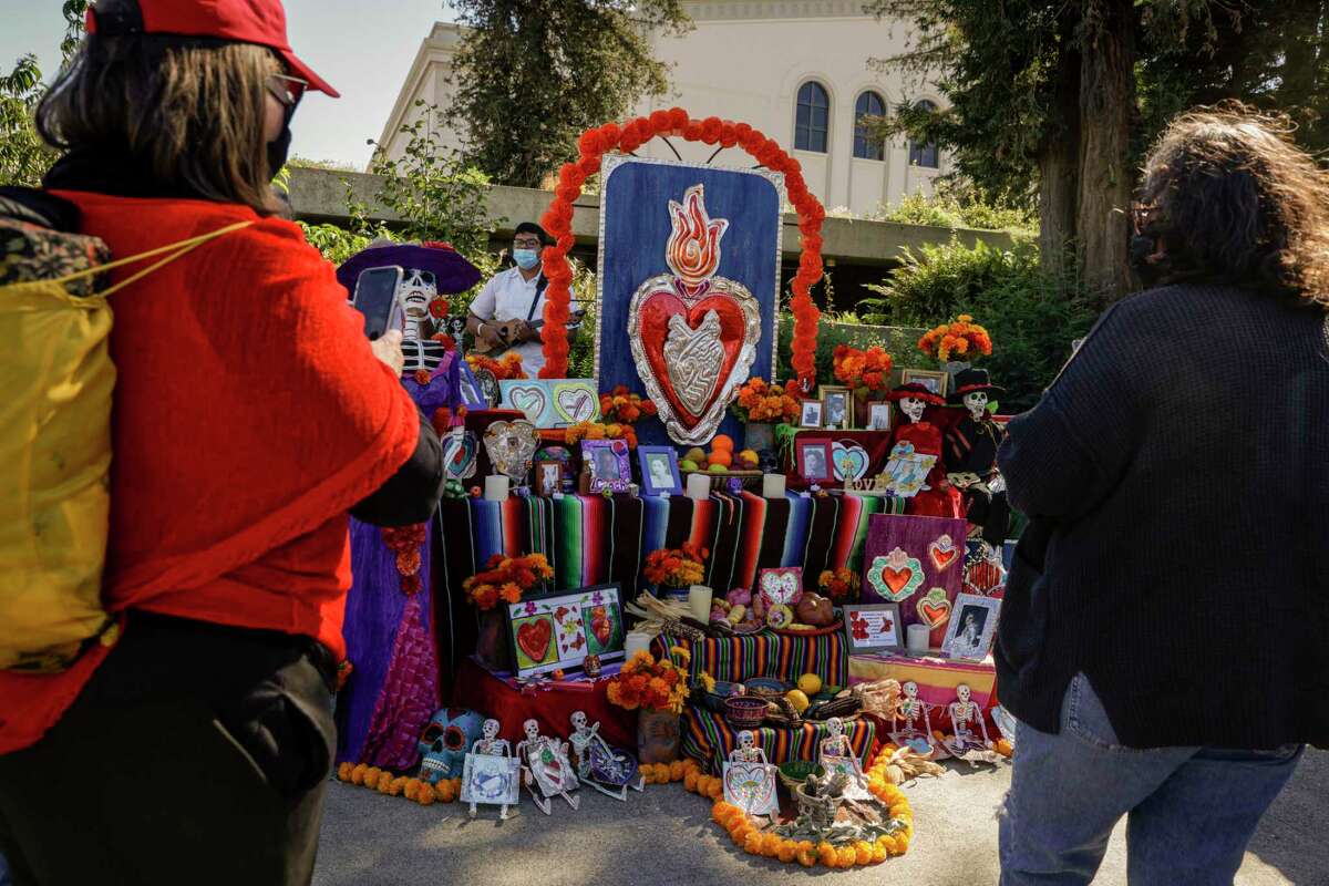 An ofrenda, or altar, at the 28th annual Día de los Muertos celebration at the Oakland Museum of California.