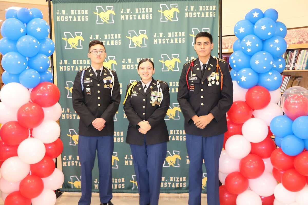 igarroa High School senior Lucien Lozano, Nixon High School senior Cristina Ramirez, and Martin High School junior Roberto Trevino were named LISD’s Honorable Cadets for their qualities and leadership skills as cadets who demonstrate outstanding capabilities as active members of their community through service, self-discipline, responsibility, and respect. The recognition was conducted by LISD’s ROTC Program and the LISD College, Career and Military Readiness Department.