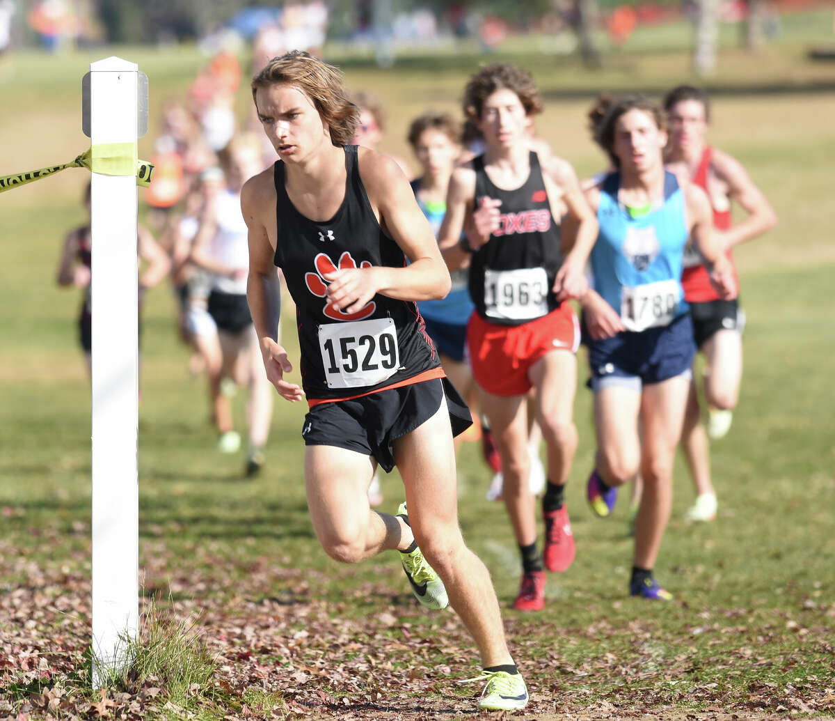 Edwardsville's Hugh Davis runs during the Class 3A Normal Community Sectional on Saturday at Maxwell Park in Normal.