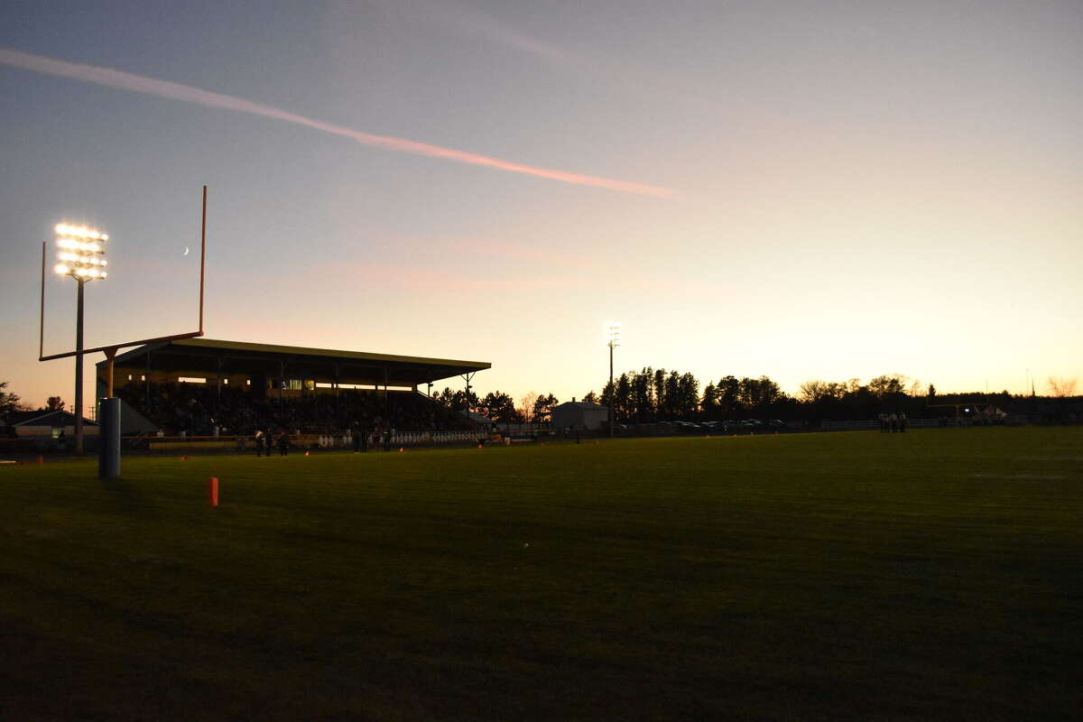 Friday evening in Evart saw a beautiful sunset with not a cloud in the sky.