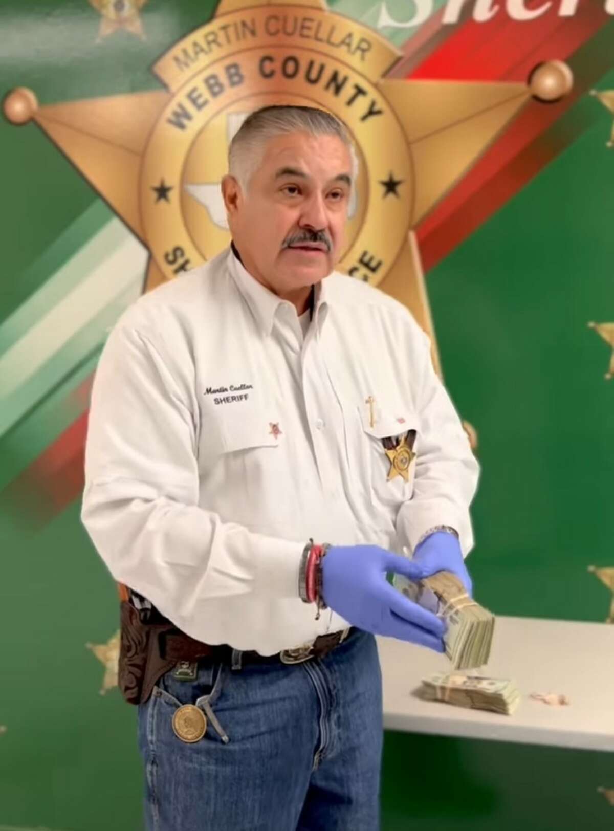 Webb County Sheriff Martin Cuellar talks about the seizure of $17,000. The incident unfolded around noon Oct. 27 on mile marker 21 of Interstate 35.