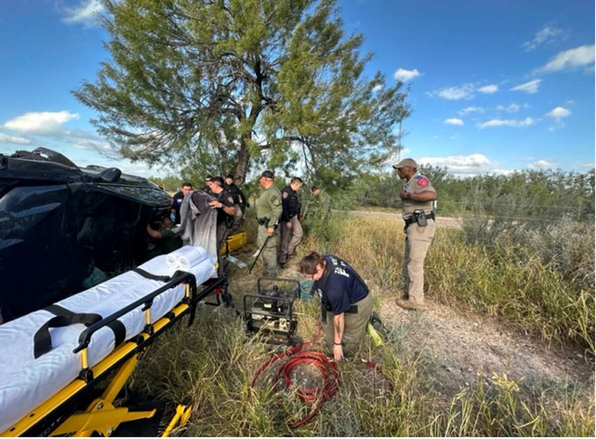U.S. Border Patrol agents assisted in a single-vehicle crash reported north of Zapata. A Border Patrol EMT rendered medical care until Zapata County Emergency Medical Services arrived.