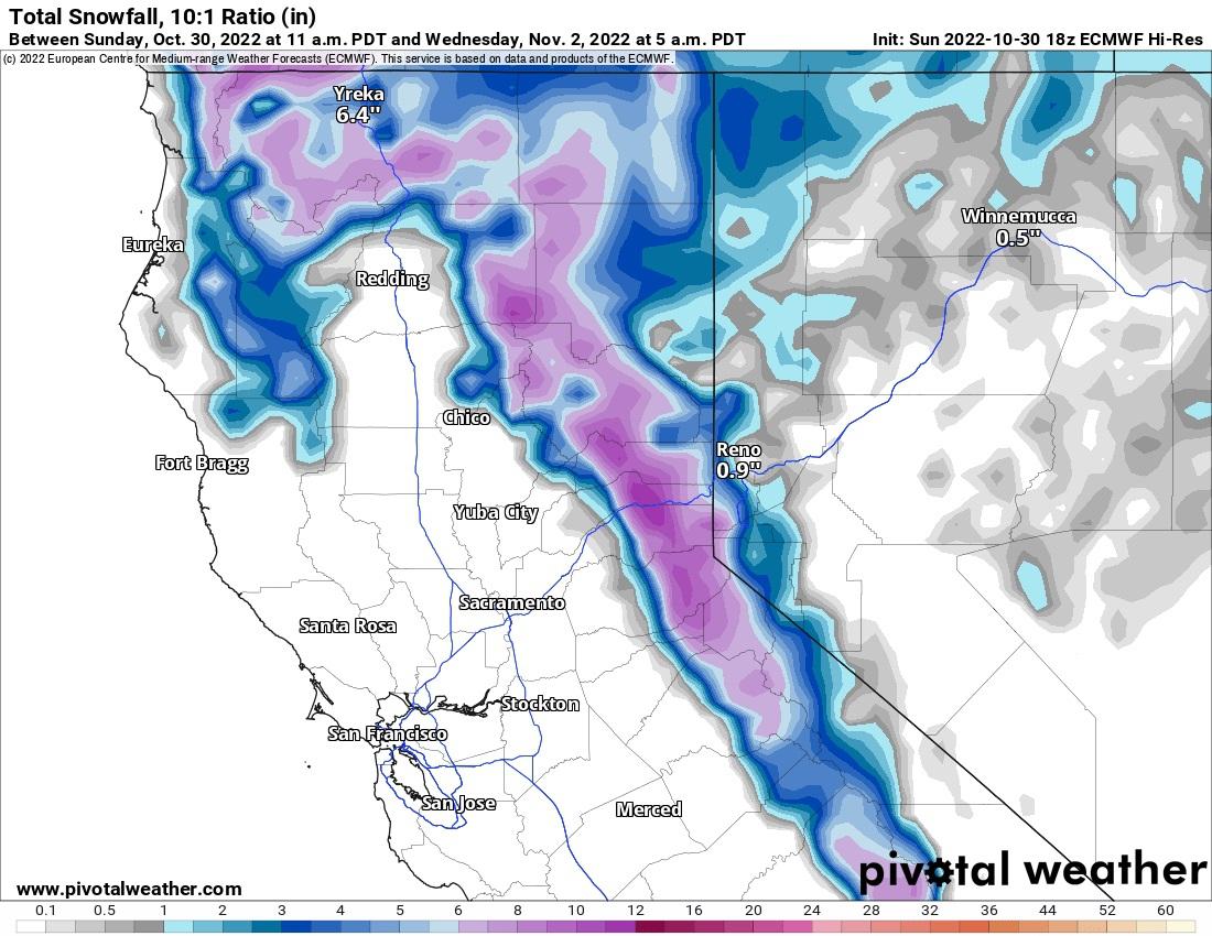 Bay Area weather forecast Cold and rain in store. Snow in Tahoe