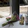Marisa Brown left candles and flowers for rapper Takeoff that was shot and killed at a private party at Houston bowling alley in Houston. Rapper Takeoff, a member of Atlanta-based rap group Migos, was fatally shot at a Houston bowling alley and pool hall early Tuesday, a group representative told the Associated Press. The 28-year-old was one of three people shot during a private event.