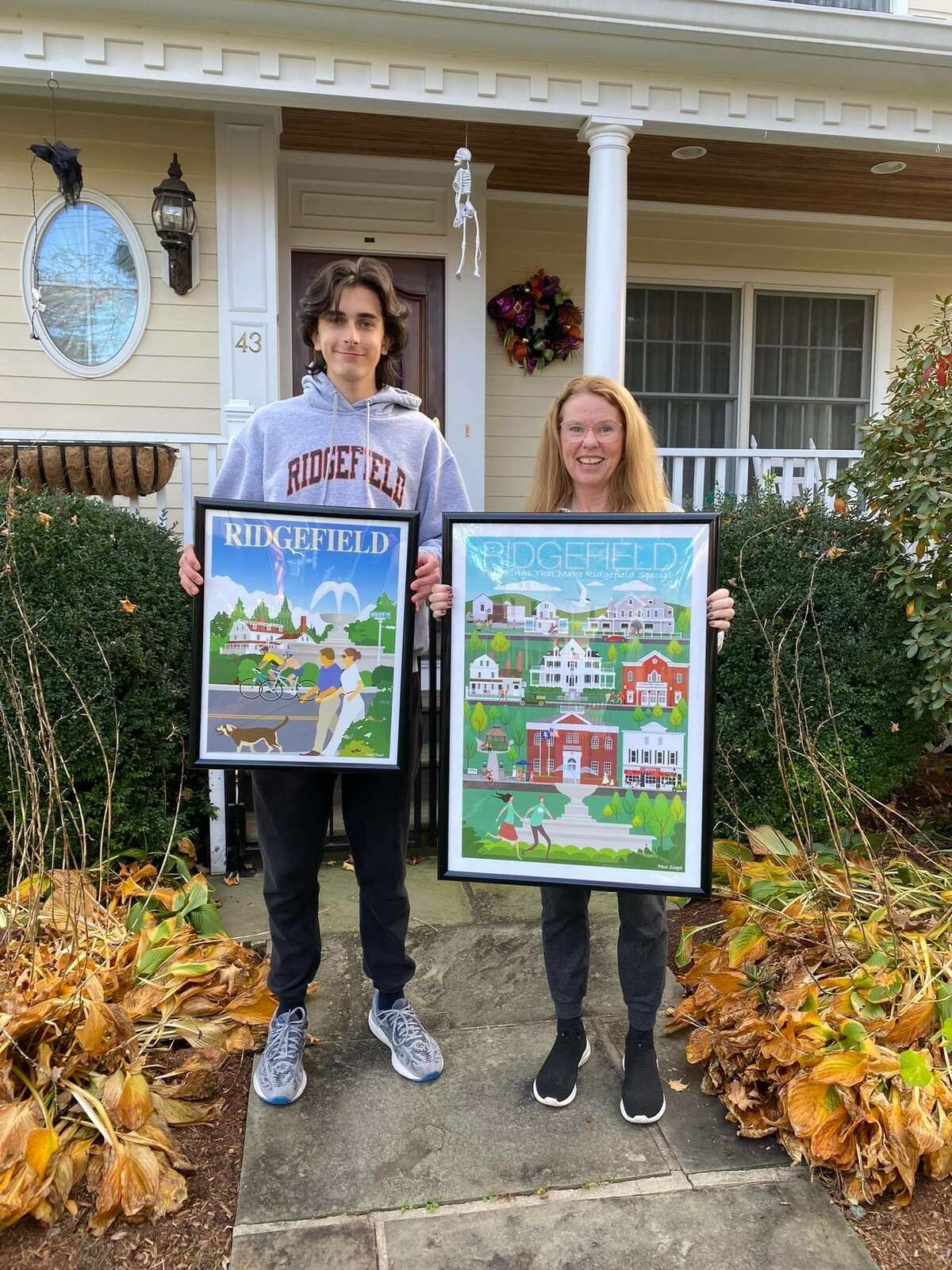 Luke Boylan, founder of GivingArt, has an online platform offering Ridgefield-themed posters designed by local artist Paul Siegel to raise money to support Rides for Ridgefield.
