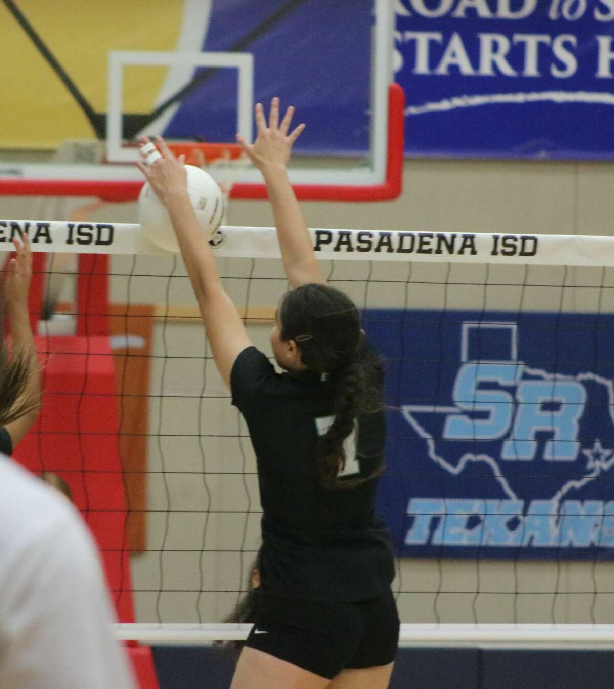 It looks like a block attempt by Rosalinda Navarro isn't going to work this time during Game 2 action Tuesday night.