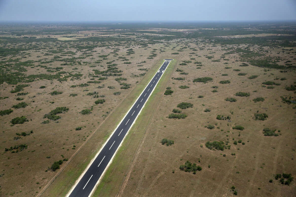 File: An airstrip lies on the King Ranch near the U.S.-Mexico border on July