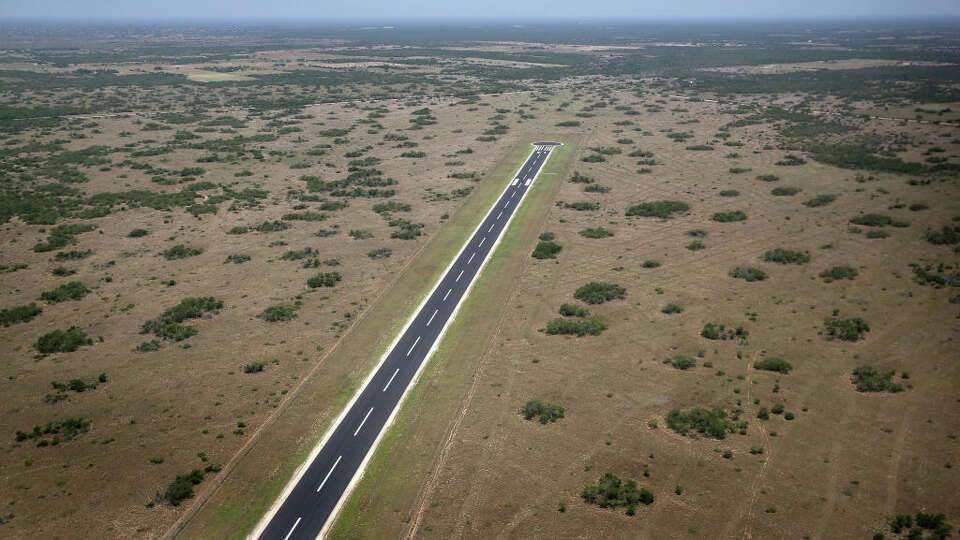 File: An airstrip lies on the King Ranch near the U.S.-Mexico border on July