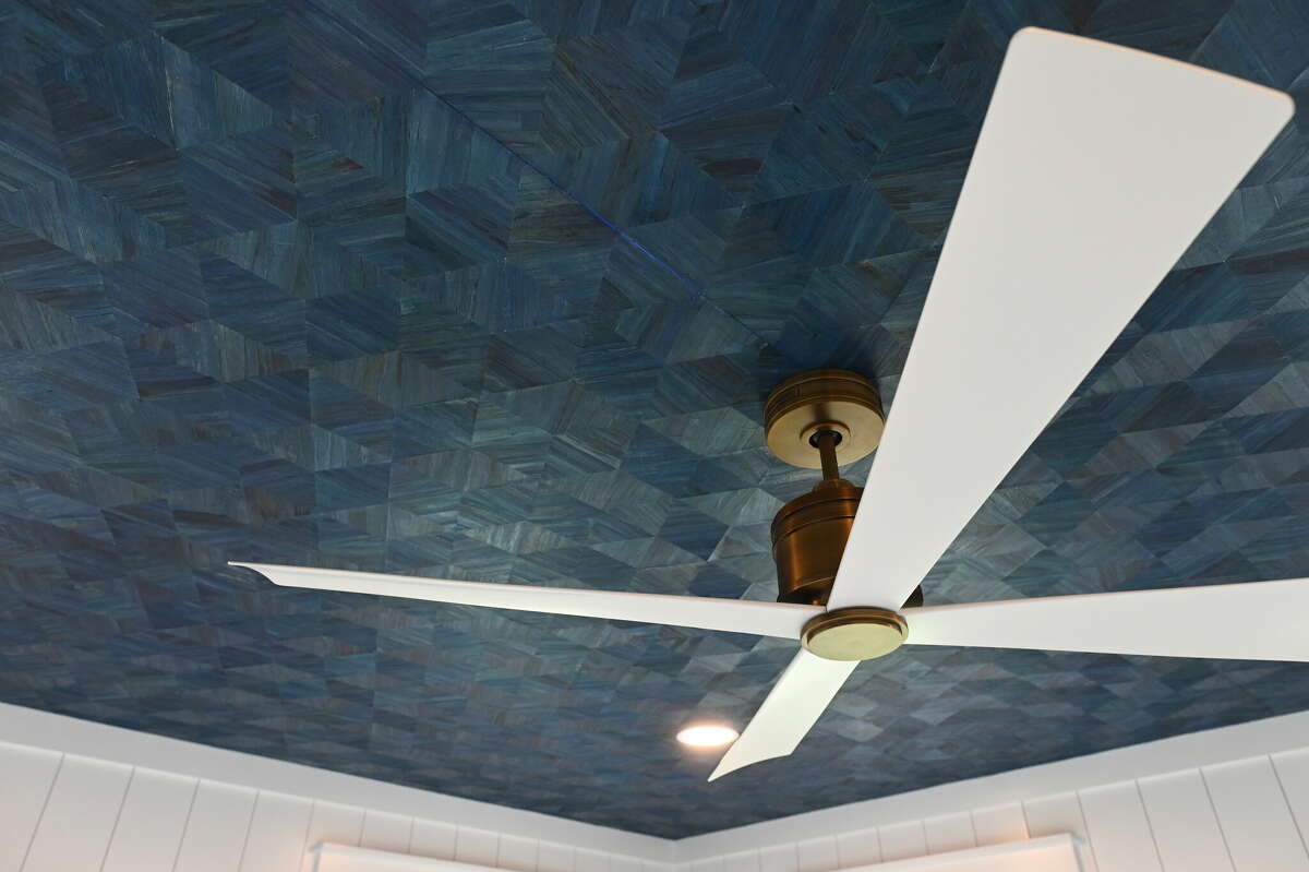O’Brien made all the design and decorating decisions himself. His tastes are apparent in the bold, often textured wallpaper used in several of the rooms, including on the ceiling of one of the guest rooms.